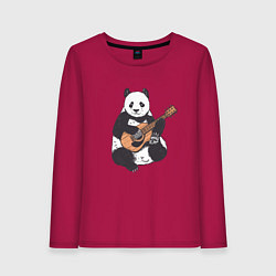 Женский лонгслив Панда гитарист Panda Guitar
