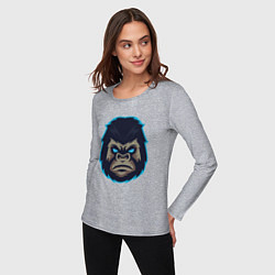 Лонгслив хлопковый женский Gorilla, цвет: меланж — фото 2