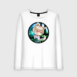 Лонгслив хлопковый женский Томоэ Лис, цвет: белый