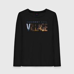 Лонгслив хлопковый женский Resident Evil 8 Village Logo, цвет: черный