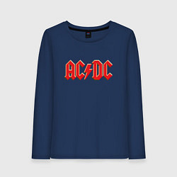 Лонгслив хлопковый женский ACDC, цвет: тёмно-синий