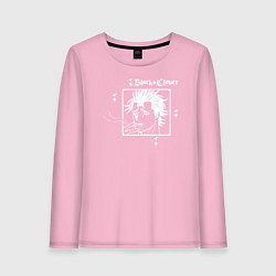 Лонгслив хлопковый женский Ями Сукехиро Чёрный клевер, цвет: светло-розовый
