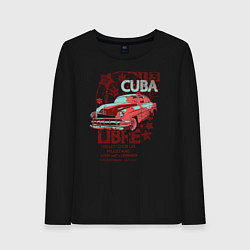 Лонгслив хлопковый женский Cuba Libre, цвет: черный