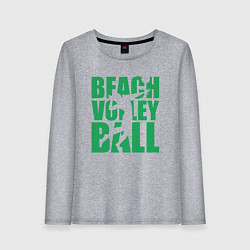 Лонгслив хлопковый женский Beach Volleyball, цвет: меланж