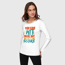 Лонгслив хлопковый женский Hit The Score, цвет: белый — фото 2