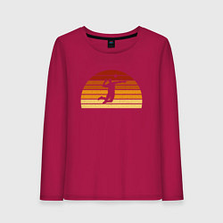 Лонгслив хлопковый женский Beach Volleyball, цвет: маджента