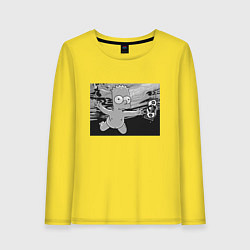 Лонгслив хлопковый женский Simpsons x Nirvana, цвет: желтый