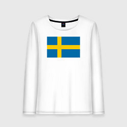 Женский лонгслив Швеция Флаг Швеции