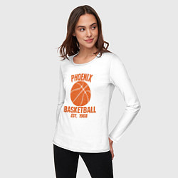 Лонгслив хлопковый женский Phoenix Basketball, цвет: белый — фото 2