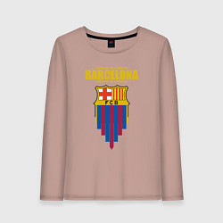 Лонгслив хлопковый женский Барселона Испания, цвет: пыльно-розовый