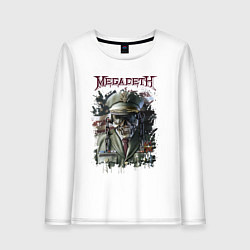 Лонгслив хлопковый женский Megadeth Мегадеф Z, цвет: белый