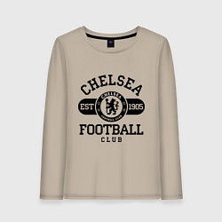 Лонгслив хлопковый женский Chelsea Football Club, цвет: миндальный