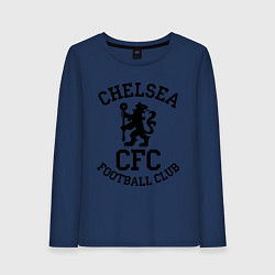 Лонгслив хлопковый женский Chelsea CFC, цвет: тёмно-синий