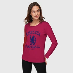 Лонгслив хлопковый женский Chelsea FC: Lion, цвет: маджента — фото 2