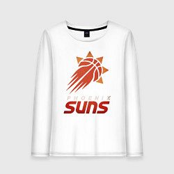 Лонгслив хлопковый женский Suns Basketball, цвет: белый