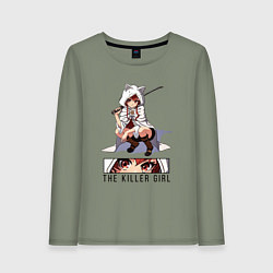 Лонгслив хлопковый женский Eris The killer girl, цвет: авокадо