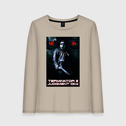 Лонгслив хлопковый женский Terminator JD, цвет: миндальный