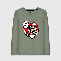 Лонгслив хлопковый женский MarioFace, цвет: авокадо