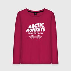 Лонгслив хлопковый женский Arctic Monkeys, группа, цвет: маджента