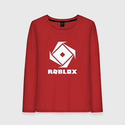 Лонгслив хлопковый женский ROBLOX WHITE LOGO, цвет: красный