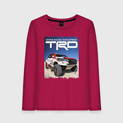 Лонгслив хлопковый женский Toyota Racing Development, desert, цвет: маджента