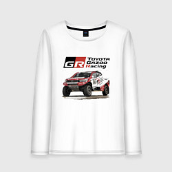 Лонгслив хлопковый женский Toyota Gazoo Racing Team, Finland Motorsport, цвет: белый