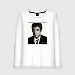 Лонгслив хлопковый женский Аль Пачино Al Pacino, цвет: белый