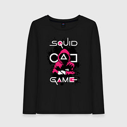 Лонгслив хлопковый женский Squid gameguard-killer, цвет: черный