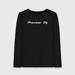Лонгслив хлопковый женский Pioneer DJ - Logo White, цвет: черный