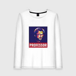 Лонгслив хлопковый женский Professor, цвет: белый