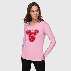 Лонгслив хлопковый женский Mickey Mouse Ball, цвет: светло-розовый — фото 2