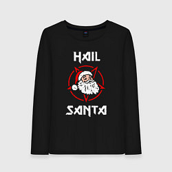 Лонгслив хлопковый женский HAIL SANTA CLAUS ГРЕШНЫЙ САНТА, цвет: черный