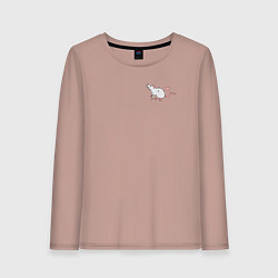 Женский лонгслив СЕРАЯ КРЫСА СЕРДЕЧКО