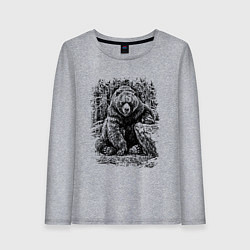 Лонгслив хлопковый женский Истинный хозяин Русского леса, цвет: меланж