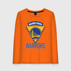 Лонгслив хлопковый женский Golden State Warriors Голден Стейт НБА, цвет: оранжевый