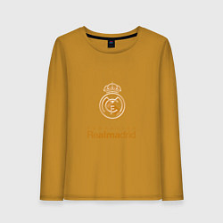 Лонгслив хлопковый женский Real Madrid Logo, цвет: горчичный