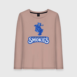 Лонгслив хлопковый женский Tennessee smokies - baseball team, цвет: пыльно-розовый
