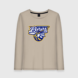 Лонгслив хлопковый женский Burlington Bees - baseball team, цвет: миндальный