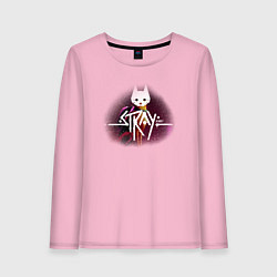 Лонгслив хлопковый женский Stray Logo, цвет: светло-розовый