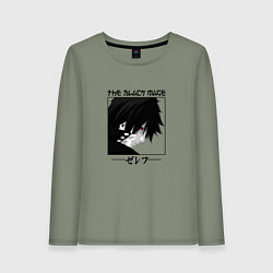 Лонгслив хлопковый женский Хвост Феи Fairy Tail, Зереф Zeref, цвет: авокадо