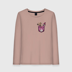 Женский лонгслив Крошка Тина в кармане