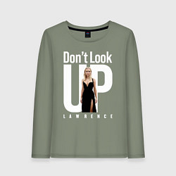 Женский лонгслив Dont look up: Jennifer Lawrence