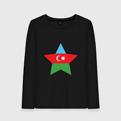 Лонгслив хлопковый женский Azerbaijan Star, цвет: черный