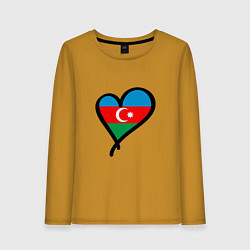 Лонгслив хлопковый женский Azerbaijan Heart, цвет: горчичный