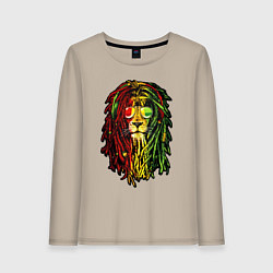 Лонгслив хлопковый женский Jam lioN, цвет: миндальный