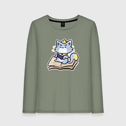 Лонгслив хлопковый женский The Magical Cat Yuumi, цвет: авокадо