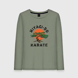 Лонгслив хлопковый женский Miyagi-Do Big Logo, цвет: авокадо