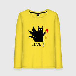 Женский лонгслив LOVE CAT WHAT cat