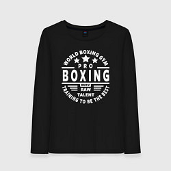 Лонгслив хлопковый женский PRO BOXING, цвет: черный