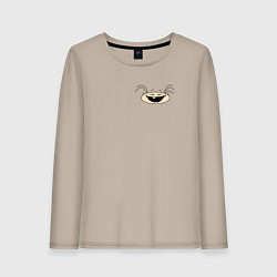 Лонгслив хлопковый женский ЛОГО Масяня, цвет: миндальный